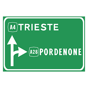 PREAVVISO DI INTERSEZIONE DIRAMAZIONE AUTOSTRADALE